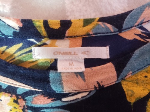 O'Neill Girls Size M Navy Blue Big Floral Watercolor Britta Dress M 8-10 - Picture 7 of 11