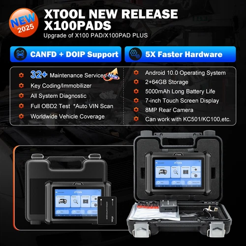 XTOOL X100PADS V2.0 Auto IMMO & Key Programming OBD2 Scanner Diagnostic Tool FCA - Picture 8 of 23