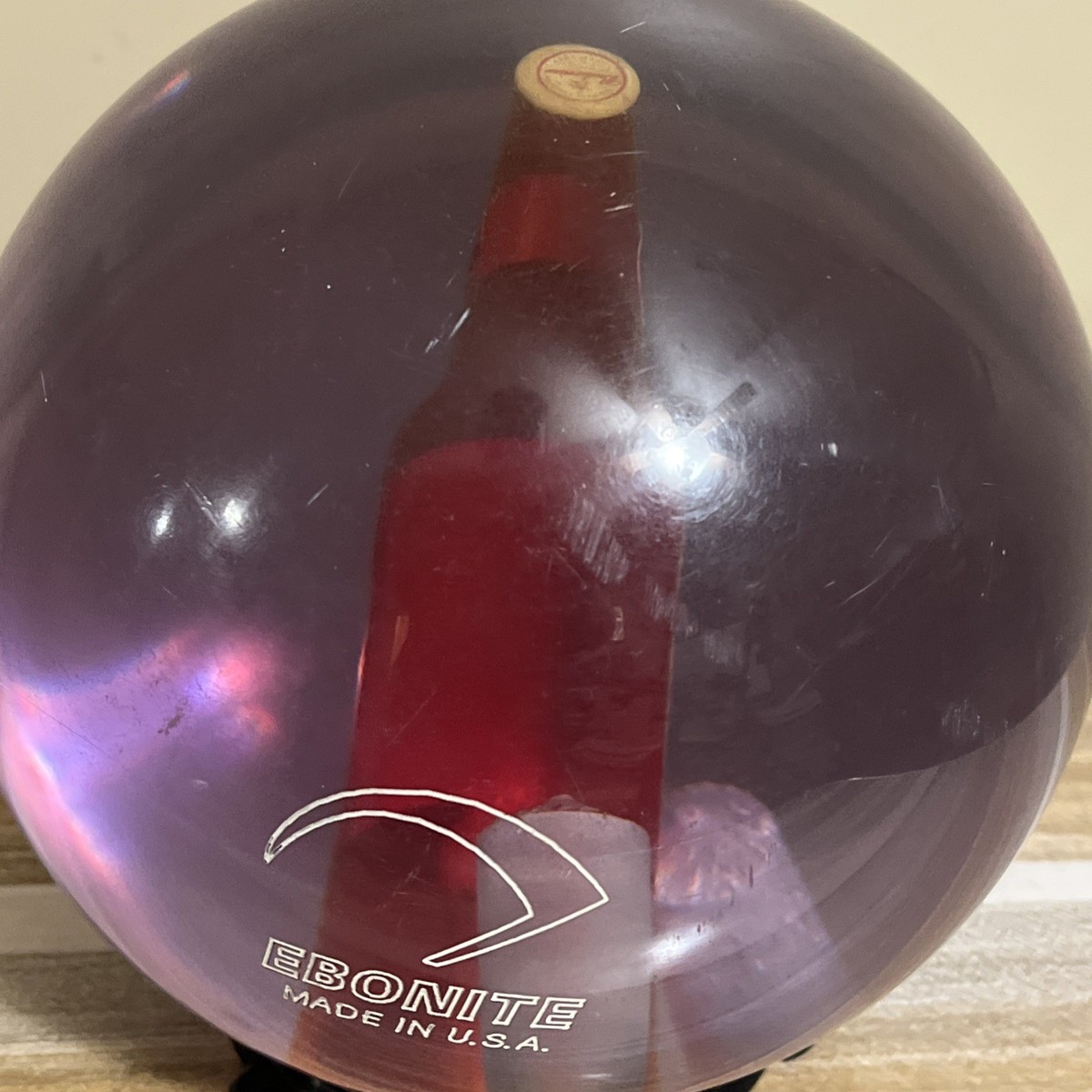 Ebonite Budweiser Bud Beer Bottle 14Ib Bowling Ball Rare