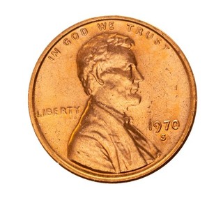 1970 S Small Date Lincoln Memorial Cent Penny GEM BU RED Coin