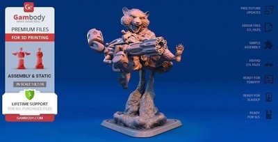 Rocket Racoon Resin Sculpture Statue Model Kit Unpainted/Unassem
