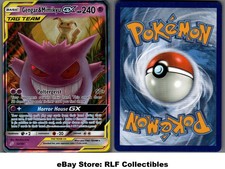 2019 Pokemon, S&M Team Up, #53/181 Gengar & Mimikyu GX, Holo Ultra Rare