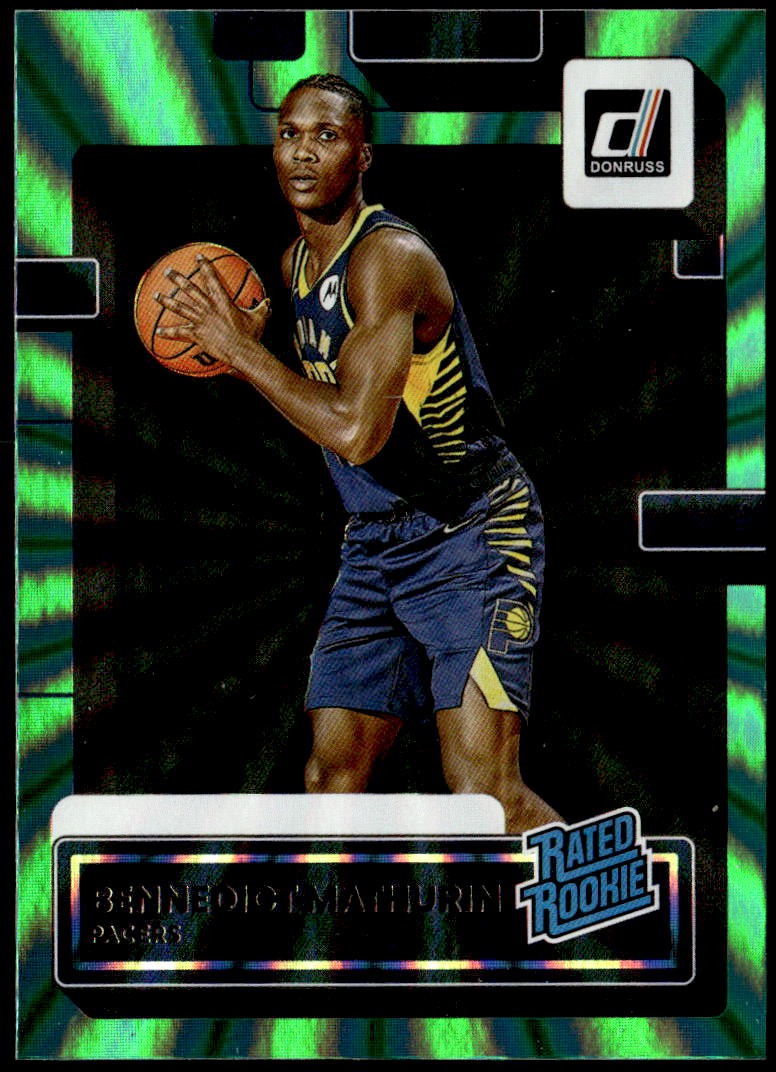 2022-23 Donruss #206 Bennedict Mathurin Holo Laser Green Rated Rookie E1