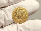 1909 Indian Head $2.50 Gold Quarter Eagle Coin