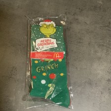 Aus McDonalds Men&uuml; Italien 2025:  MERRY GRINCHMAS - Weihnachten Socken / GRINCH