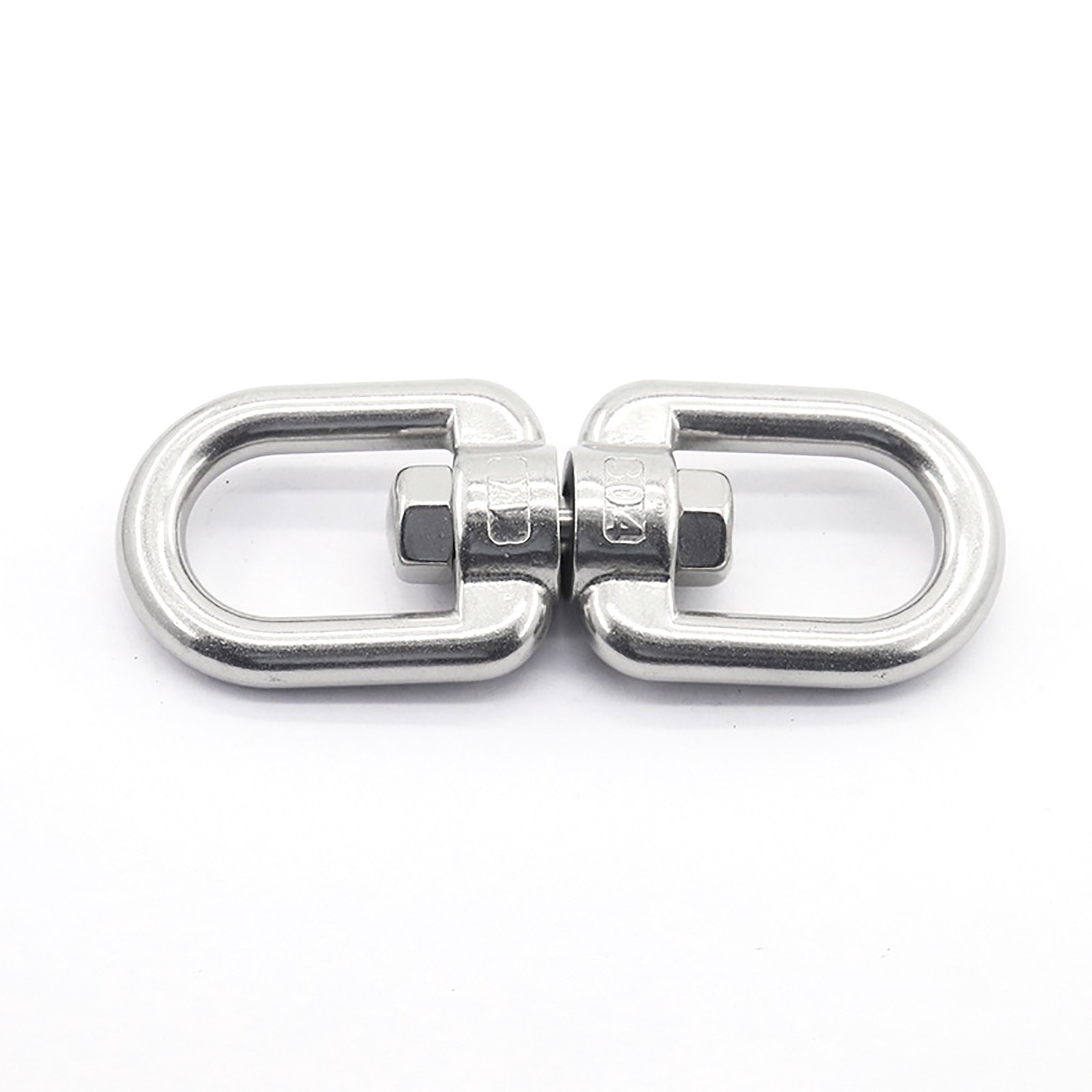 Stainless Double Eye Swivel Rings Dog Leads Anti Tangle Hooks Boat Rope Chain