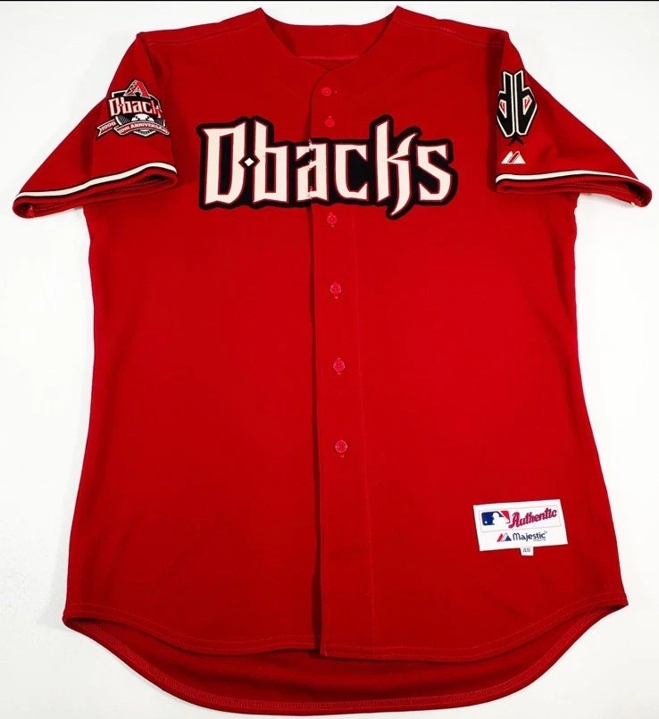Camiseta majestuosa auténtica firmada por Eric Byrnes de los Arizona Diamondbacks talla 48 (certificado de autenticidad JSA Foto 3 de 4