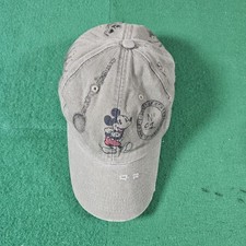 Disney Parks Mickey Mouse Hat Cap / Olive Green / Distressed / Custom Art