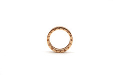 BVLGARI B.zero1 Ring, 18K Rose Gold  White Ceramic Size 9