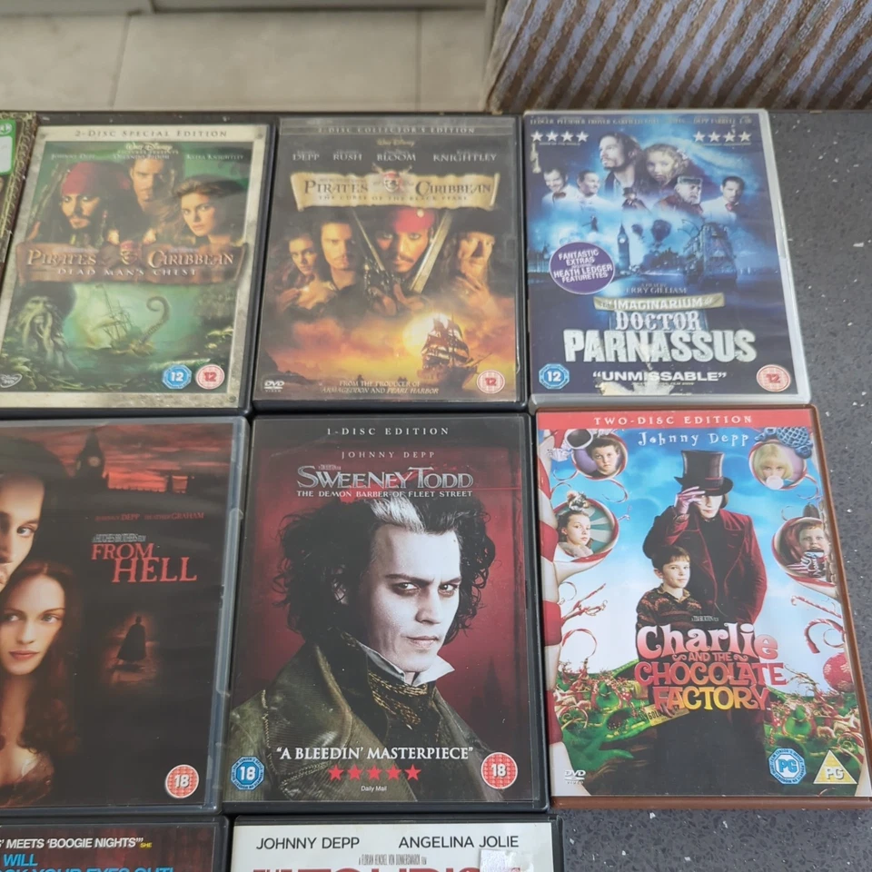 Johnny Depp 10 film DVD collection - blow - the tourist - from hell - Chocolat - - Image 4 of 4