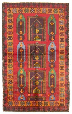 3'5'' x 5'7'' Vintage Hand Knotted Area Rug Traditional Oriental Wool Carpet