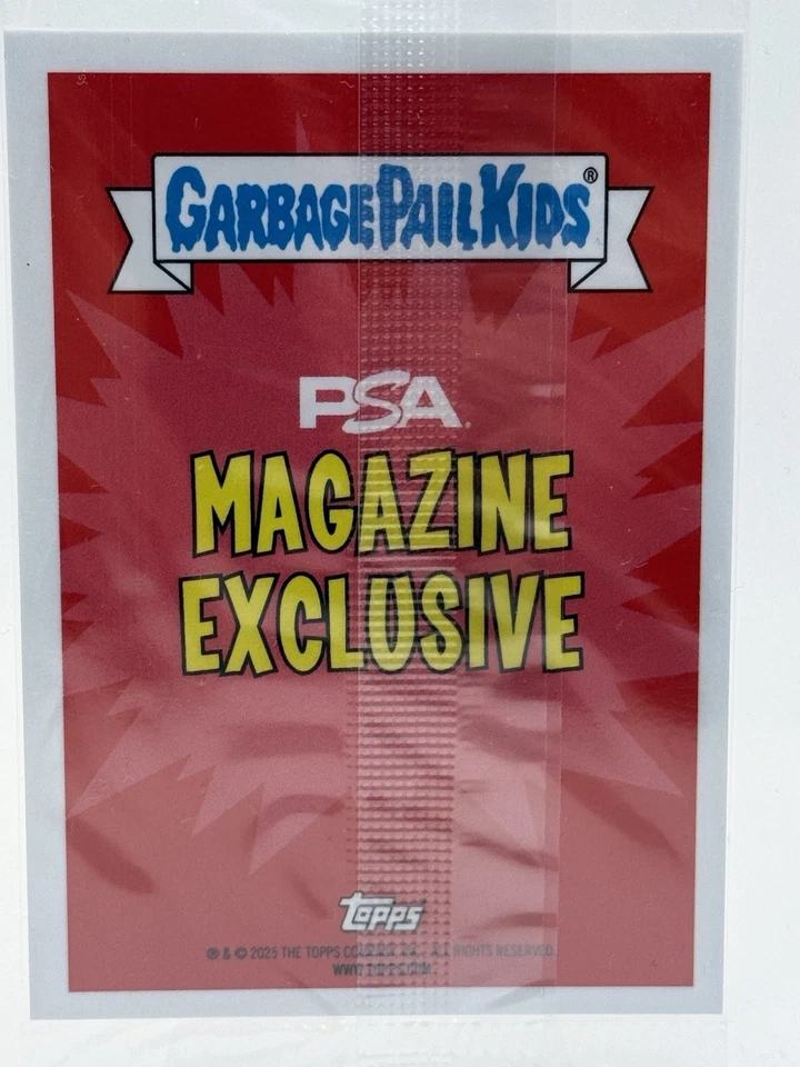 2025 Topps Garbage Pail Kids PSA Magazine Exclusive Leg Up Lenny Green /400 GPK - Image 3 of 3