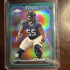 2024 Topps Chrome - Rookies J.C. Latham #270 Teal Refractor /250 (RC)