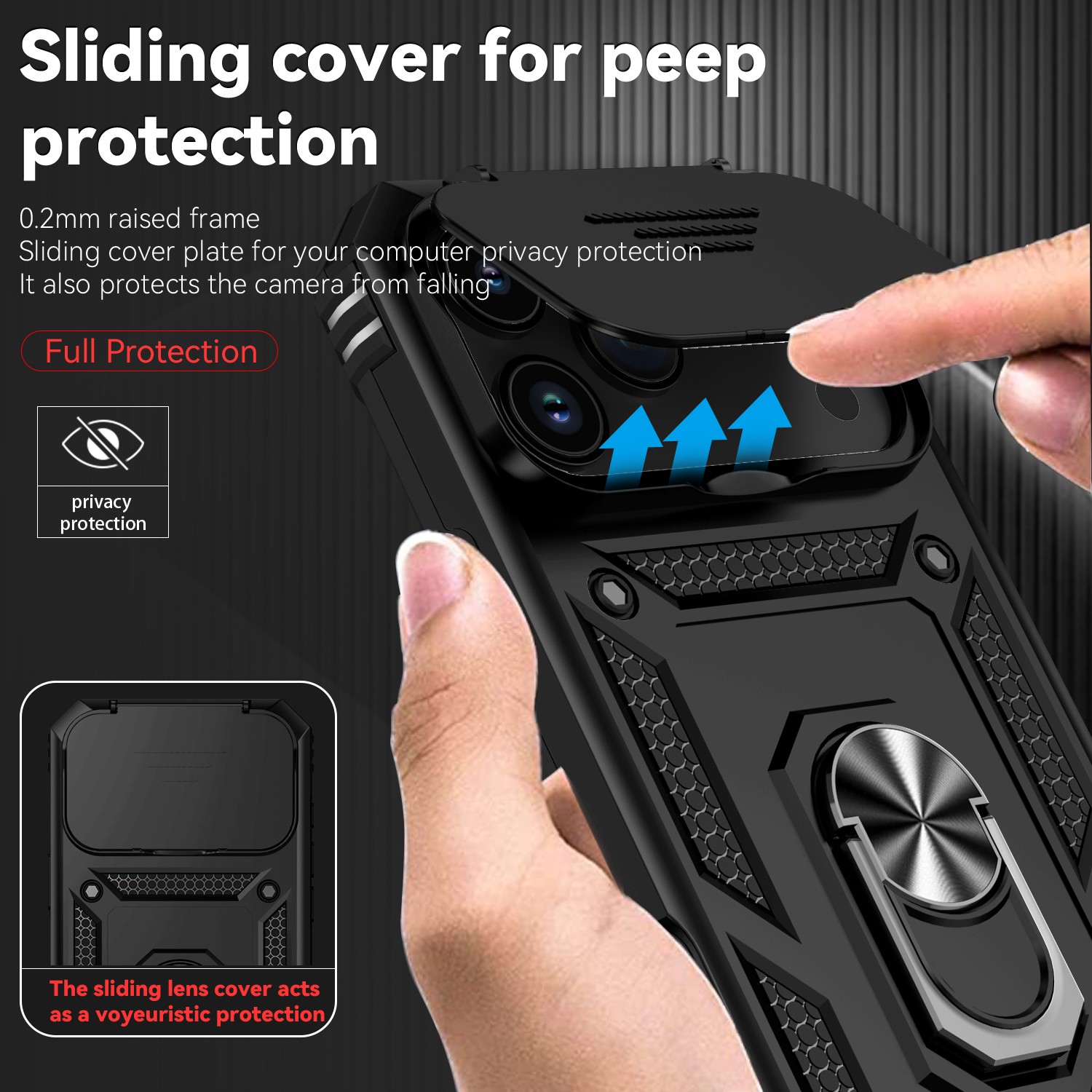 NEW For iPhone 17 Pro Max 17 Air 17 Pro Magnetic Ring Case Slide Lens Cover
