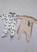 Infant Boy Sleeper Lot 4 0-3 Months Boy Clothes Gerber Carter  s Wonder Nation