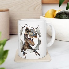 T Rex Dinosaur - Funny Ceramic Coffee Mug Gift, Funny Dino Lover Halloween Cup