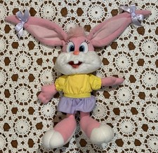 Babs Bunny Plush Doll Vtg 90s Playskool Tiny Toon Adventures Stuffed Toy Retro