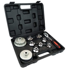 Oil Filter Socket Set, 10PCS Wrench Set 10pcs, Silver Anodized