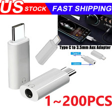 USB-C Type C Adapter Port to 3.5MM Aux Audio Jack Earphone Headphone Car Lot