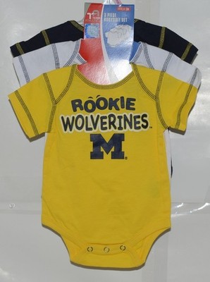 Team Athletics Collegiate Licensed Michigan Wolverines 3 Set 0 3 Month One Piece