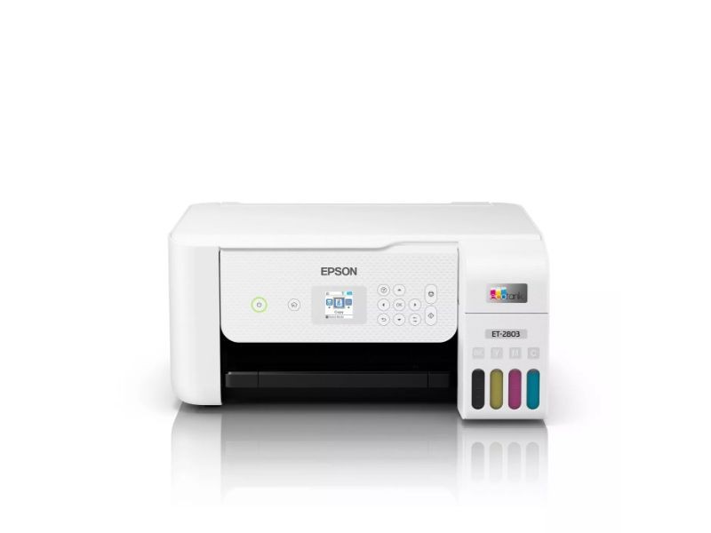 Epson ET-2803 EcoTank Inkjet Printer, Copier, Scanner - White | eBay