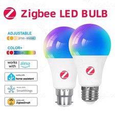 Zigbee 3.0 Smart Led Bulb E27 B22 Lamps RGBCW Works with Alexa Echo plus Google