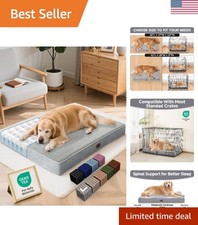 41 Inches Orthopedic Waterproof  Machine Washable Dog Bed for Large Pets, Su...