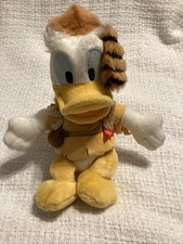 Disney Parks Vintage Donald Duck Frontier Frontierland Bean Bag Plush 8  