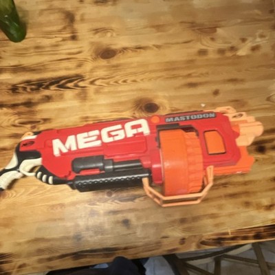 NERF Mega Mastodon Dart Blaster Toy Gun Red Orange 8-11 Years untested  