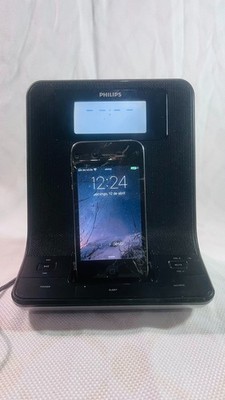 Philips DC320/37 Docking Station iPod iPhone Speaker Alarm Clock Radio Tested