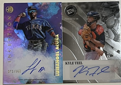 #ad White Sox 2 RC Numbered AUTOS Kyle Teel 30 49 Luisangel Acuna 372 560 INCEPTION $24.99