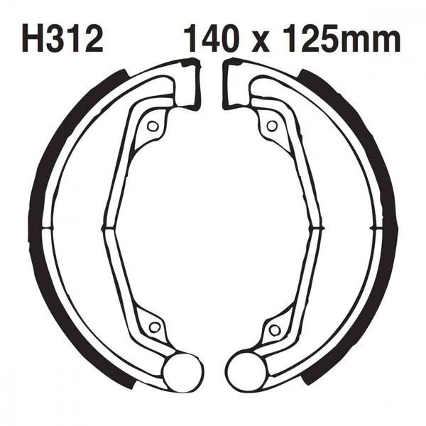 Bremsbacken Vorn EBC H312G FüR Honda CL 250 S Scrambler 1982-83-image