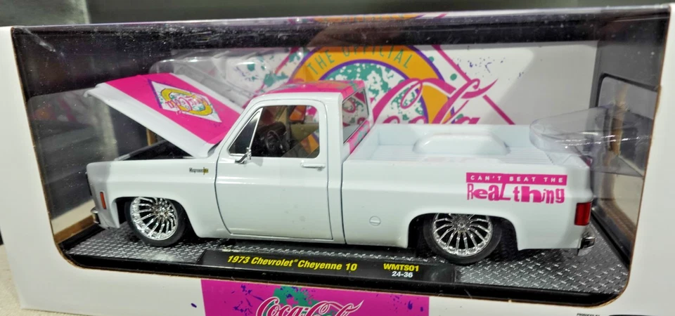 M2 Machines Coca-Cola Real Thing 1973 Chevrolet Cheyenne 10 1/24 - Image 4 of 4