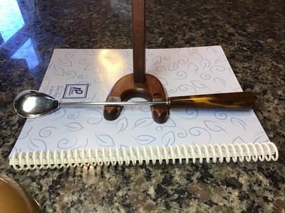 VINTAGE BROWN BUTTERSCOTCH BAKELITE Cocktail Bar Spoon Muddler Iced Tea Stirrer