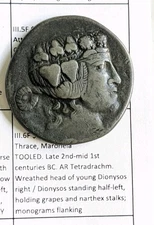 Greek, Maroneia Tetradrachm (tooled)