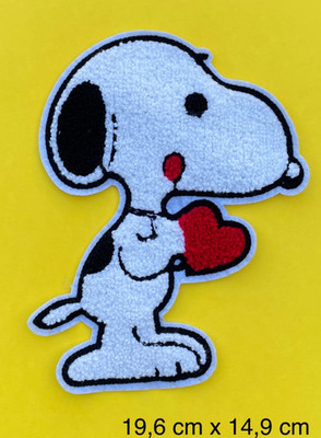XL  Applikation, Aufbügler, Aufnäher, Flicken für SNOOPY*  Fans/plüschig/Herz