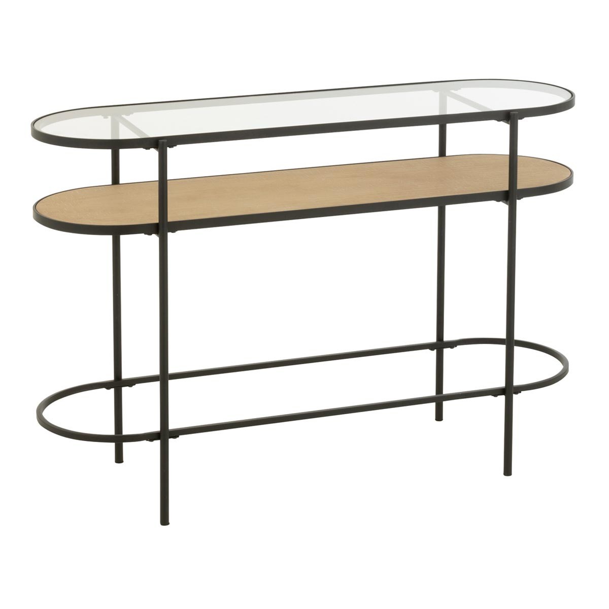 Console design Bya 120cm effet bois naturel pour salon minimaliste