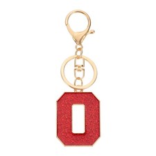 Initial Letter Keychain, A-Z Alphabet Keyring Letter O Metal Key Chain, Red