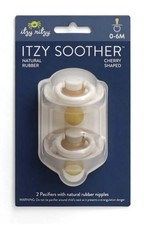 NEW Itzy Ritzy Natural Rubber Pacifiers 0-6m ITZY SOOTHER 2 Pacifiers FREE SHIP