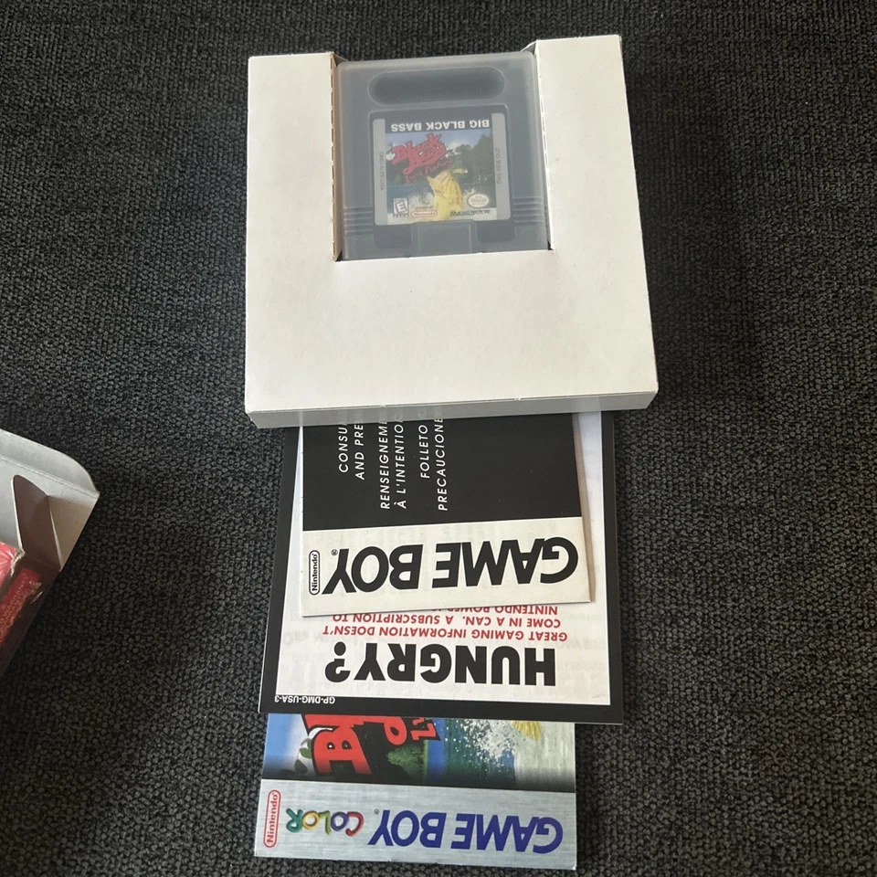 Black Bass Lure Fishing (Nintendo Game Boy Color, 1999) New Open Box Slit Top - Image 4 of 4