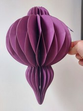 2 Gisela Graham Plaster miodu Dekoracja papierowa 30cm Aubergen & Kingfisher niebieski