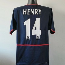 HENRY 14 Arsenal Shirt - XL - 2002/2003 - Nike Away O2 Blue