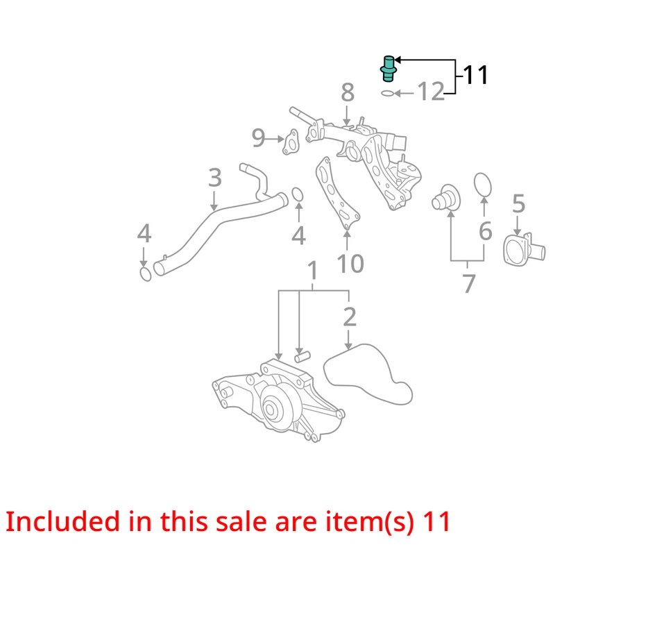 Honda Acura Civic Accord 2001-2011 sensor ASM ENG temperatura fría 12581527 - nuevo OEM Foto 3 de 4