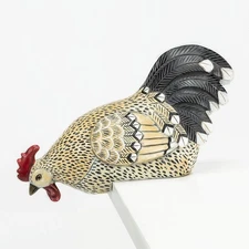 Abbott Collection 27-GALLO-550 Peering Rooster, Beige/Black