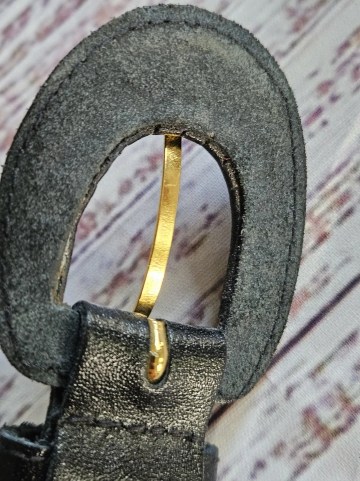 Vintage Chic Black Multicolor Braided Leather Belt Women’s 36” Boho Retro - Image 4 of 4