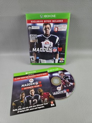 Madden NFL 18 Xbox One Video Game Longshot Ultimate Team Football CIB