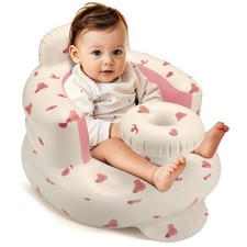 Inflatable Baby Seat for 3-36 Months Back Support Built-in Air Pump Pink
