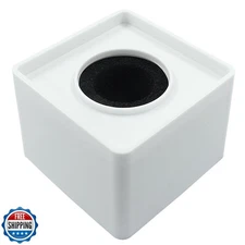 Waziaqoc 1 Pcs Microphone Flag Station, Square Cube ABS Interview Microphone 