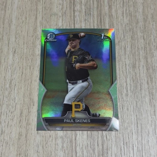2023 Bowman Draft Chrome Paul Skenes Lunar Glow 1st Baseball Card - Pirates