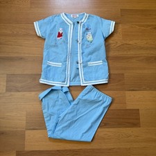 Youth Kids Vintage Plum Blossoms Chinese Asian Embroidered Two Piece Set Full 8